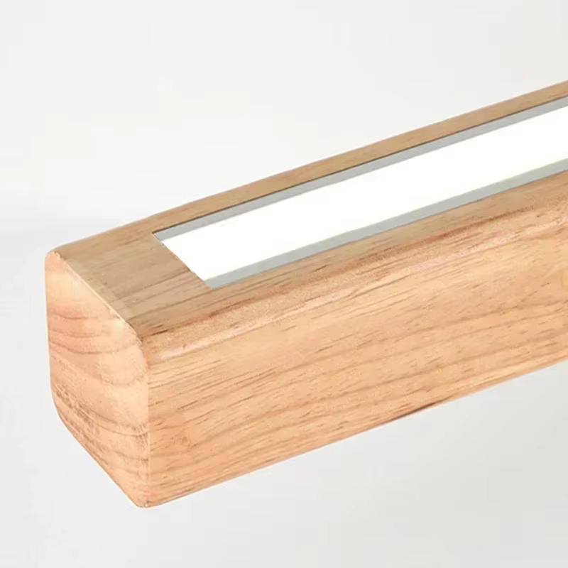 Lampe LED suspendue en bois au design nordique
